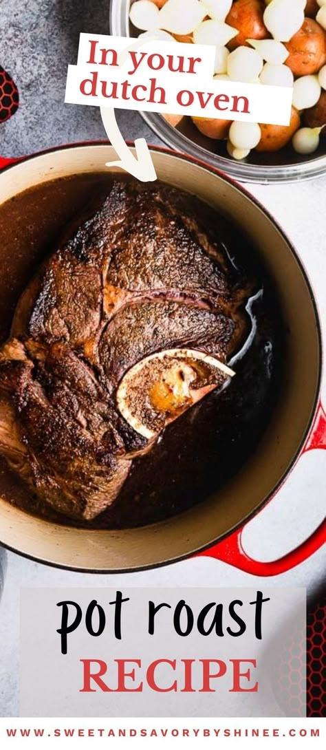 Roast In Dutch Oven Pot, Roast In A Dutch Oven, Cast Iron Pot Roast, Stock Pot Recipes Dutch Ovens, What To Cook In A Cast Iron Dutch Oven, Beef Roast Dutch Oven, Cast Iron Roast Beef, Cast Iron Roast, How Long To Cook A Roast In The Oven