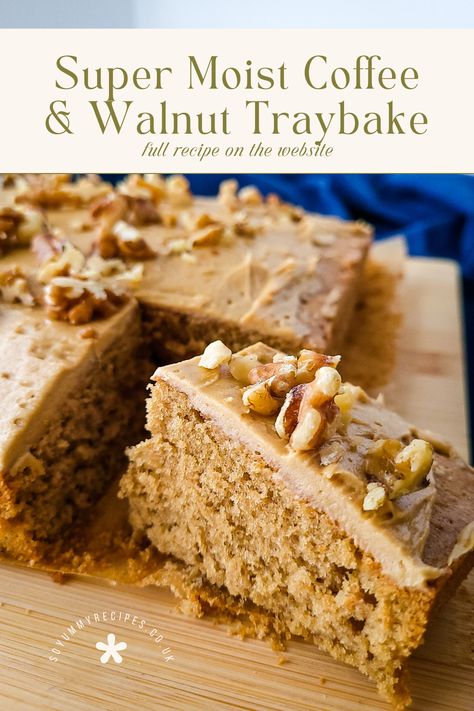 Mary Berry Recipes Baking, Mary Berry Cakes, Coffee And Walnut Cake, Mary Berry Recipe, Tray Bake Recipes, Tray Bake, Happy Cooking, Cake Vegan, Walnut Cake