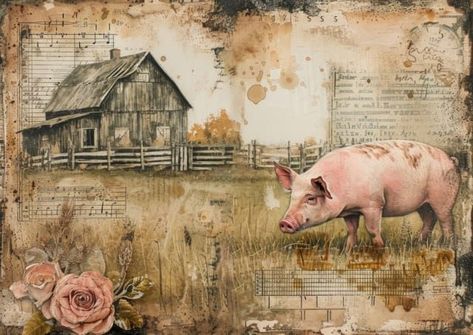 Bring a playful, rustic touch to your projects with Pigs on the Farm Junk Journal Printables! 🐖📜 These free downloads are perfect for personal and commercial use in crafts and journaling. Check the website for more details. #FarmJunkJournal #FreePrintables Free Farm Printables, Farm Printables, Junk Journal Printables, Background Clipart, Free Facebook, Journal Printable, Printable Pages, On The Farm, Journal Printables