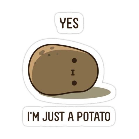 Potato Sticker, Kawaii Potato, Cute Potato, A Potato, Cute Stuff, Cute Stickers, Potato, Water Bottles, Original Designs