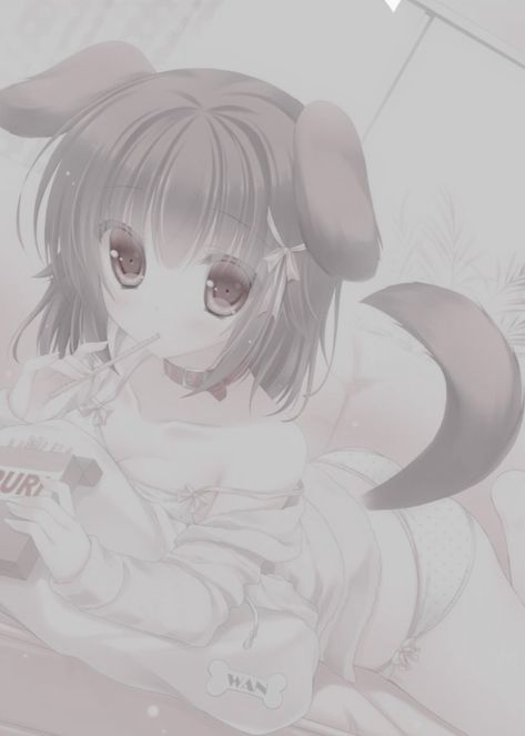 Puppy Girl Pfp, Puppy Girl, Girl Pfp, Source Unknown, Anime, Pink