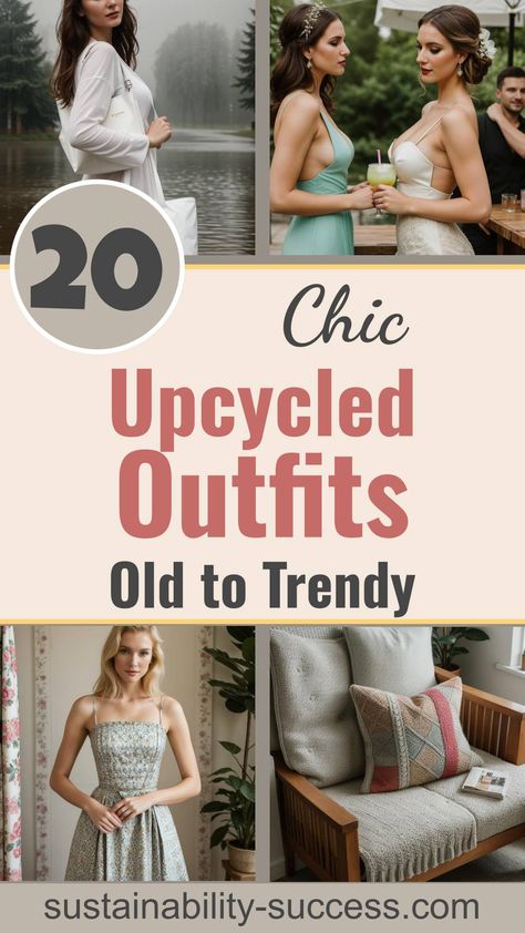 20 Creative Upcycled Fashion Ideas: From Old To Trendy Sewing Recycle Projects, Refurbish Clothes Diy, Easy Clothes Upcycling, Applique Ideas Fashion, Upcycle Too Small Pants, Upcycle Womens Clothes Diy, Clothing Upcycle Diy Refashioning, Diy Style Clothes, Altering Thrift Store Clothes