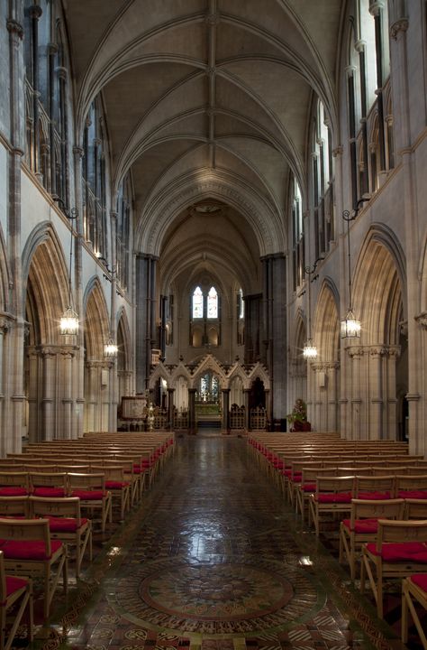 Christchurch Cathedral, Dramatic Interior, Cork City, Gothic Cathedral, Irish Eyes, Dublin City, Country Church, Christ Church, The Mountains Are Calling