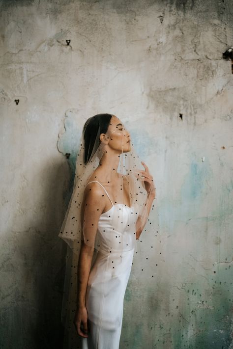 Contemporary Wedding Inspiration at The Grange, Hampshire | Love My Dress® UK Wedding Blog + Wedding Directory Polka Dot Veil, Aw Bridal, Edgy Bridal, Contemporary Wedding, Bridal Photography, Wedding Photography Poses, Wedding Shots, Boho Bride, Wedding Veils