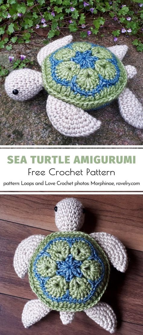 Fantastic Sea Turtles Amigurumi Crocheted Turtle, Turtle Amigurumi, Crochet Turtle Pattern, Crochet Whale, Crochet Turtle, Turtle Pattern, Crochet Animals Free Patterns, Crochet Amigurumi Free Patterns, Crochet Amigurumi Free