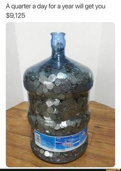 Dime Challenge, Saving Coins, Saving Money Chart, Water Jugs, Gallon Water Jug, Money Chart, Money Saving Methods, Money Honey, Saving Plan