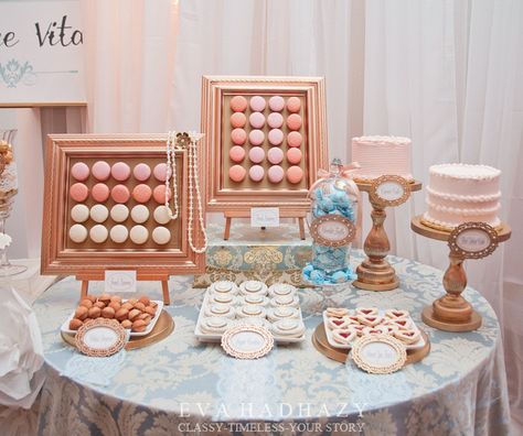 Macaron Bar, Macaron Store, Cake Display Table, Dessert Buffet Table, Dessert Table Backdrop, Bakery Interior, Candy Bar Wedding, Dessert Table Decor, Ottawa Wedding