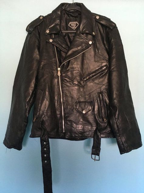 Black Genuine Patchwork Leather Motorcycle Jacket - Diamond-Plate Buffalo Leather, Size XL #fashion #jackets #costumes #lifestyle #clothing #onlineshipping #outfits #leatherjacket #fashionblogger #leatherjackets #jacket #coat #style #apparel #outwear #fashionista #Leather #Black #DiamondPlate #Size #XL # #Genuine #Leather #Jacket #Patchwork #Buffalo #Motorcycle Carlos Costume, Red Suede Jacket, Men Celebrities, Bucky Barnes Captain America, Jacket Patchwork, Riding Vest, Brown Trench Coat, Celebrities Leather Jacket, Black Leather Vest