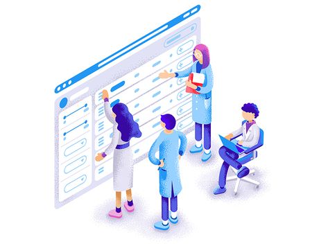 Scientists doing scientific things by Dmitrii Kharchenko Isometric Animation, Website Animation, Graphics Resources, Design Sites, Photography Website Templates, Vector Landscape, Illustrations Design, 3d Vector, Flat Design Illustration