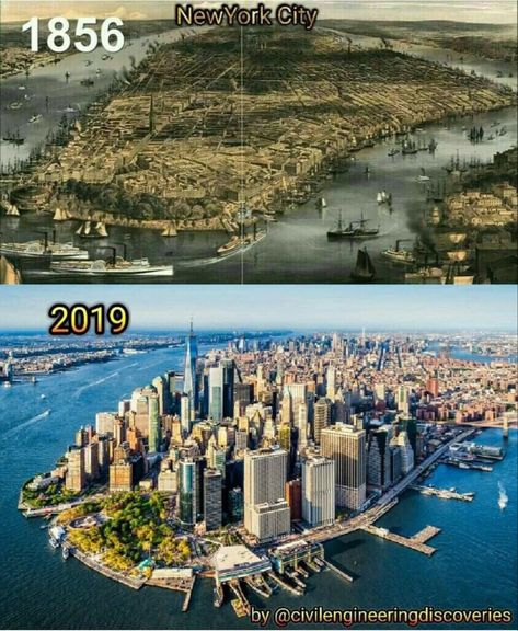 Pictures Of New York, Then And Now Pictures, Nyc History, New York Photography, New York Pictures, New York Photos, After Pictures, Lower Manhattan, Vintage New York