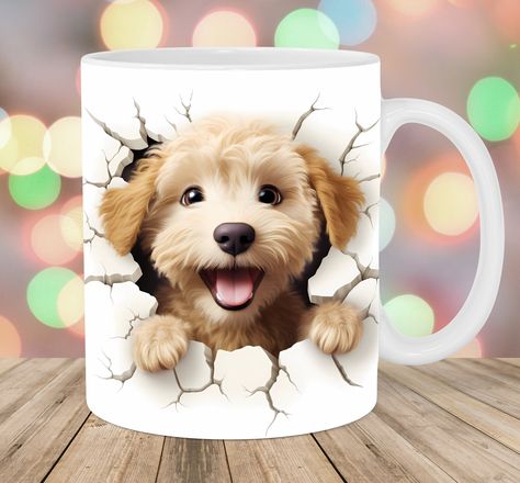 Mug Sublimation Templates Free, 3d Mugs, Sublimation Templates, Good Morning Cards, Mug Template, Mug Sublimation, Mug Wrap, Labradoodle, Png Files