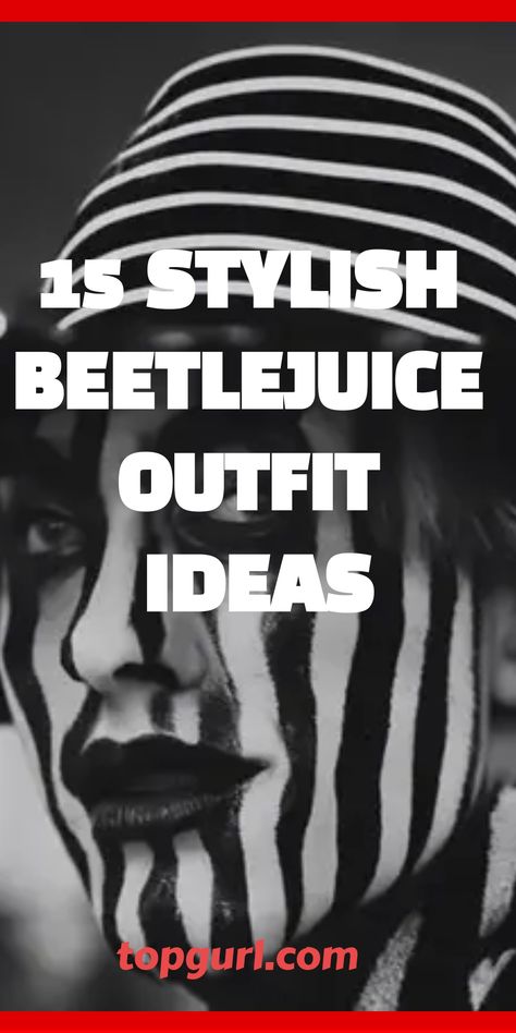 Get ready to channel your inner Beetlejuice this Halloween with eerie and chic costume inspiration that will captivate everyone's attention. Step into a world of darkness and mystery as you explore these hauntingly stylish ideas that are sure to bewitch all those around you. Get ready for a spooktacular transformation! What To Wear To See Beetlejuice, Beetlejuice Diy Costume Female, Women Beetlejuice Costume Diy, Homemade Beetlejuice Costume, Beattie Juice Costume, Beetlejuice Movie Outfit Ideas, Ladies Beetlejuice Costume, Beetlejuice Costume For Women, Haunted Halloween Costumes