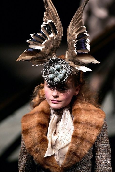 Philip Treacy x Alexander McQueen | Dazed Alexander Mcqueen Savage Beauty, Shaun Leane, Philip Treacy, Savage Beauty, Mcqueen Fashion, Crazy Hats, Love Hat, American Express, Headdress