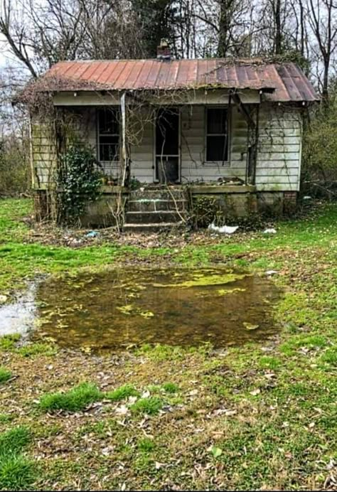 Small Abandoned Houses, Abandoned Shack, Abandoned Cabin, Old Country Houses, Scary Houses, Old Abandoned Buildings, Old Abandoned Houses, Grist Mill, Farm Houses