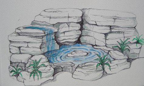 Faux rocks - UnREAL Studio Rock Scaping, Stone Carving Sculpture, Drawing Rocks, Rock Fountain, Faux Rock, Landscape Design Drawings, Rock Waterfall, Eco Garden, Pool Water Features