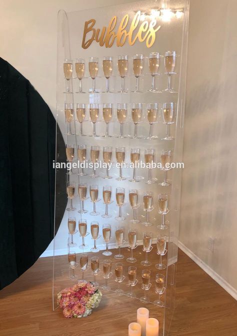 Source Iangel customized champagne wall wedding display acrylic prosecco wall on m.alibaba.com Champagne Wall Display, Champagne Wall With Balloons, Prosecco Wall Wedding, Drink Wall, Prosecco Wall, Arch Champagne Wall, Champagne Wall Ideas, Acrylic Champagne Wall, Diy Champagne Wall