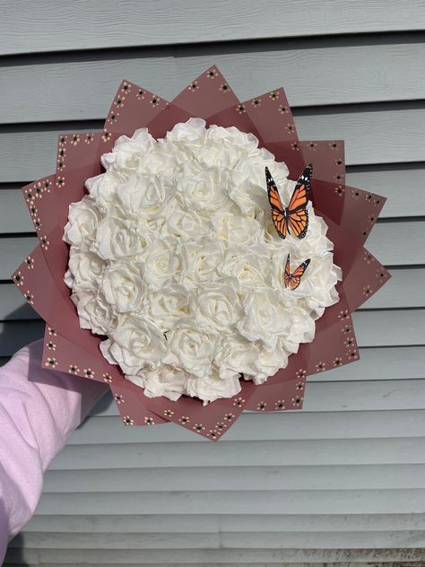 100% customizable! Message me! Bow Bouquet, Ribbon Rose Bouquets, Bouquets Ideas, Eternal Flowers, Eternal Rose, Money Bouquet, Makeup Images, Ribbon Rose, Ribbon Bouquet