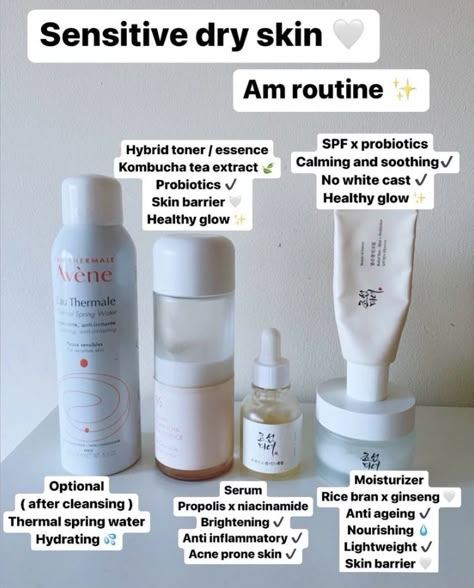 #skincareaddiction #skincareflatlay #glowyskin #flatlaytoday  #luxurybeauty #aesthetics #skinfluencer #skincareregime #dryskin #pinkaesthetic #pinkaesthetics #skincarejunkie #skincareobsessed #iloveskincare
#koreanmakeup #diorlipglow #caudalie
#healthyskincare #healthyskintips Kombucha Essence, Glow Deep Serum, Dynasty Cream, Am Routine, Dr Ceuracle, Sensitive Skin Care Routine, Korean Skin Care Secrets, Thermal Spring Water, Dry Skin Care Routine