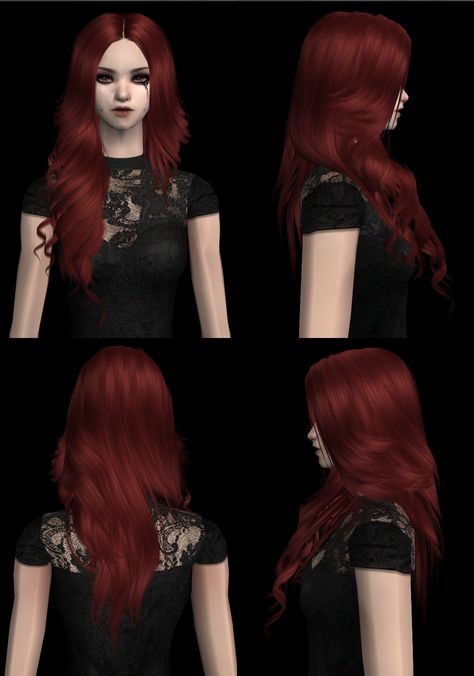 Digi's blog Straight Red Hair, Female Angel, Pleasant Dreams, Sims 2 Hair, Dark Red Hair, Female Superhero, The Sims 2, Pin Up Hair, Long Red Hair