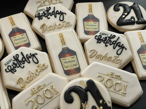 21st Birthday, Custom birthday cookies & Cookies by Penny Birthday Cookies For Husband, 21st Cookies Decorated, 21st Birthday Party Decorations For Guys, 21st Birthday Decorated Cookies, Guy 21st Birthday Ideas, 21st Birthday Cookies For Guys, 21st Birthday Cookies Decorated, 21st Bday Cookies, 21 Birthday Cookies