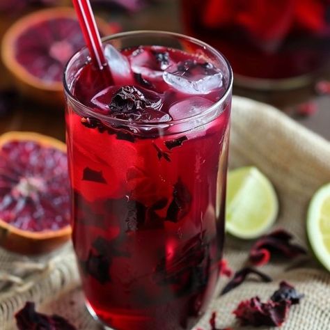 Homemade Recipes Zobo Drink Recipe, Zobo Drink, Dried Hibiscus Flowers, Ice Tea, Drink Recipe, Hibiscus Flowers, Iced Tea, 1 Cup, Homemade Recipes