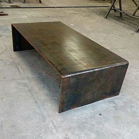 Raw Steel Furniture, Raw Furniture, Simple Furniture Design, Modern Apartment Decor, Unique Furniture Design, Natural Wood Flooring, Iron Coffee Table, Steel Coffee Table, Furnishings Design