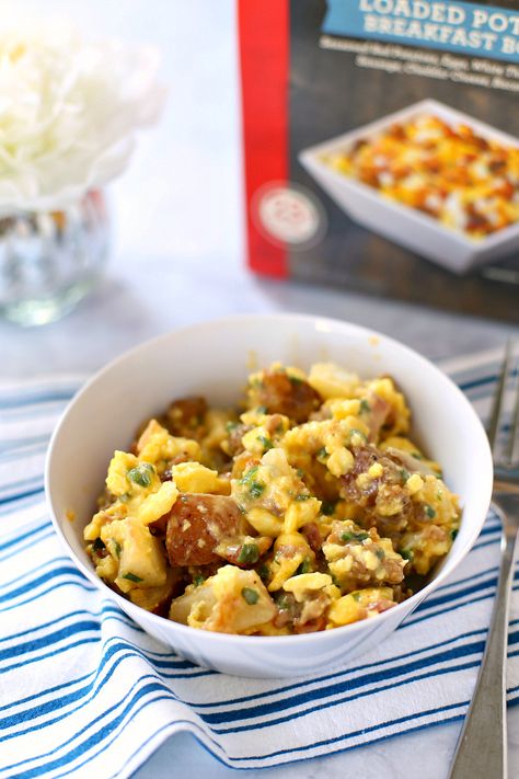 Jimmy Dean Loaded Potato Breakfast Bowl - a quick & delicious breakfast option! #JimmyDeanBowls #ad Jimmy Dean Breakfast Bowl, Potato Breakfast Bowl, Potato Bowl Recipe, Potato Breakfast, School Breakfast, Jimmy Dean, Bacon Breakfast, Loaded Potato, Breakfast Bowl