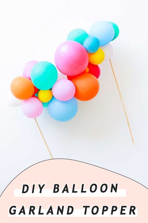 Cake Painting Tutorial, Balloon Cake Topper, Tips For Painting, Colorful Cake, Party Colors, Toppers Diy, Frosting Tips, Diy Cake Topper, Diy Balloon