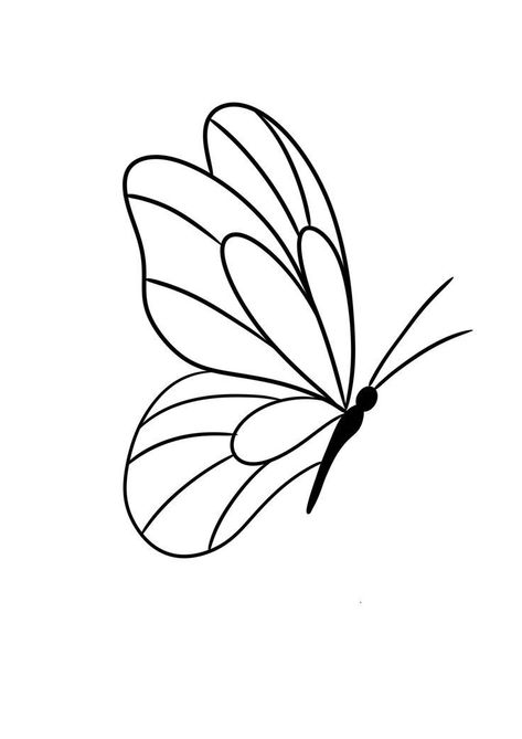 Butterfly Drawing Outline Tattoo Ideas, Butterfly To Trace, Simple Drawings Butterfly, Drawing Butterflies Easy, Easy To Trace Drawings, Butterfly Painting Ideas On Canvas, Embroidery Stencils Free Printable, Simple Butterfly Drawing Outline, Easy Butterfly Drawing Simple