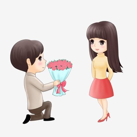 Rose Day Cartoon Couple, Valentine Cartoon Cute, Rose Day Drawings Couple, Valentine’s Day Couple, Rose Day Snap, Happy Rose Day My Love, Valentine Image, Valentines Day Dp, Quotes Valentine