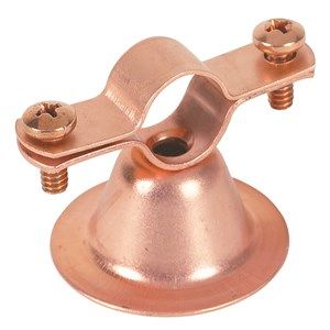 Warwick Hanger 1 in. Copper Plated Carbon Steel Bell Hanger  - Ace Hardware Copper Curtain Rod, Copper Fixture, Plumbing Accessories, Family Room Walls, Pipe Repair, Plumbing Installation, Got Wood, Plumbing Repair, Copper Plate