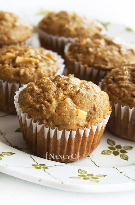 Bran Apple Muffins, Bran Flake Muffins, Apple Butter Muffins, Apple Bran Muffins, Pecan Pie Cupcakes, Banana Cinnamon Muffins, Nutella Muffin, Muffins Blueberry, Morning Glory Muffins