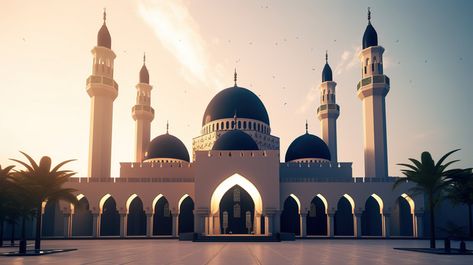 Mosque Vector, Mosque Silhouette, Silhouette Pictures, Mosque Art, Photography Movies, Background Powerpoint, Beautiful Mosques, Anime Scenery, Graphic Design Templates