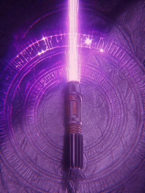 Magenta Lightsaber, Purple Lightsaber Aesthetic, Mace Windu Wallpaper, Lightsaber Art, Mace Windu Lightsaber, Purple Lightsaber, Jaina Solo, Jedi Outfit, Sabre Laser