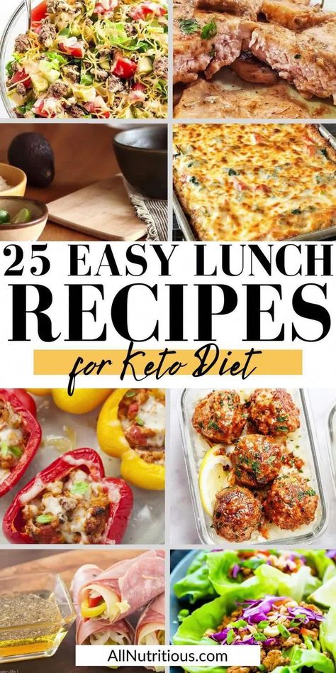 Try these keto lunch recipes and lose weight while on a lowcarb diet Awesome recipes that are super easy to make #nutritiontips #recipes #ketolife #ketomexico #ketofam #ketomeal #ketodietapp #nocarbs #healthydiet Low Carb Lunches, Easy Keto Lunch, Keto Lunch Recipes, Keto Lunches, Keto Diet List, Keto Lunch Ideas, Keto Diet Breakfast, Diet Breakfast Recipes, Keto Lunch