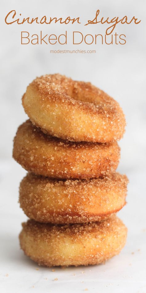 Sugar Donuts Recipe, Homemade Baked Donuts, Homemade Donut, Donut Baking Pan, Salty Recipes, Doughnut Recipe Easy, Homemade Donuts Recipe, Baked Recipes, Cinnamon Donuts