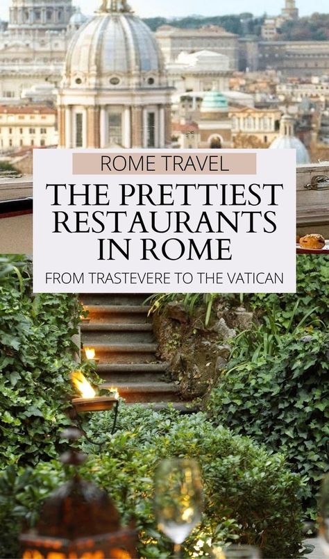 Discover the most instagrammable restaurants in Rome, Italy to taste some of the finest Italian dishes! From rooftop restaurants to floral places, you'll find here the most beautiful restaurants in Rome for a romantic date! best things to do in rome | best places to visit in rome | rome travel guide | rome food guide | rome travel bucket list | best restaurants in rome | best things to do in rome for couples | fancy restaurants in rome | romantic date ideas in rome | best food in rome Rome Italy Food, Rome Romantic, Food In Rome, Places To Visit In Rome, Instagrammable Restaurants, Best Food In Rome, Most Beautiful Restaurants, Free Things To Do In Rome, 2 Days In Rome