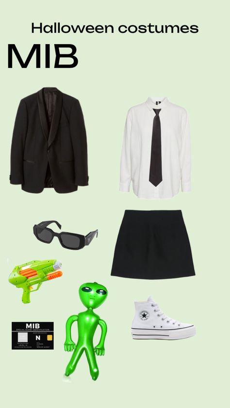 MIB Halloween costume Mib Costume, Men In Black Halloween Costume, All Black Costumes, Black Halloween Costumes, Hollywood Theme, Birthday Shoot, Black Costume, Last Minute Halloween Costumes, Halloween Costume Outfits