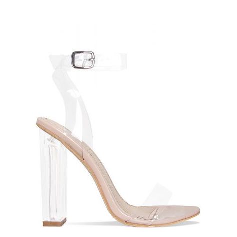 Simmi Shoes, Clear Strap Heels, Transparent Heels, Clear Block Heels, Lace Up Block Heel, Strappy Block Heels, Fast Fashion Brands, Cute Flats, Platform Block Heels