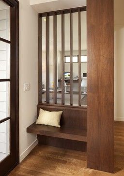 Entry Photos Small Entry Design Ideas, Pictures, Remodel, and Decor - page 12 Office Room Dividers, Room Divider Shelves, Metal Room Divider, Room Divider Bookcase, Fabric Room Dividers, Portable Room Dividers, Sliding Room Dividers, Living Room Divider, Wooden Room Dividers