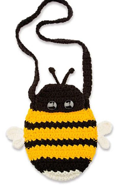 Ravelry: Bumble Buzz Purse pattern by Sadonna Schwab Crochet Chicken Purse, Crochet Bee Bag, Purse Crochet Pattern, Bee Purse, Bee Bag, Crochet Bags And Purses, Crochet Pattern Instructions, Buzz Bee, Purse Crochet