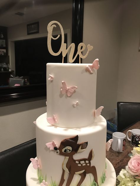 Bambi 1st Birthday Party Ideas, Bambi Baby Shower Cake, Bambi First Birthday Theme, Bambi Cake Ideas, Bambi Cakes 1st Birthday, Bambi Birthday Cakes, Bambi Theme Party 1st Birthdays, Bambi Baby Shower Ideas, 1st Birthday Bambi Theme