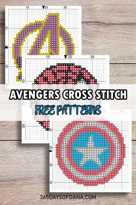 Free avengers cross stitch patterns: Spiderman Cross Stitch Pattern | Captain America Cross Stitch Pattern | Avengers' Logo Cross Stitch Pattern Cross Stitch Patterns Marvel, 3 Inch Cross Stitch Patterns Free, Free Geeky Cross Stitch Patterns, Superhero Cross Stitch Patterns, Avengers Cross Stitch Pattern, Superhero Cross Stitch, Captain America Cross Stitch Pattern, Iron Man Cross Stitch, Avengers Crochet Patterns Free