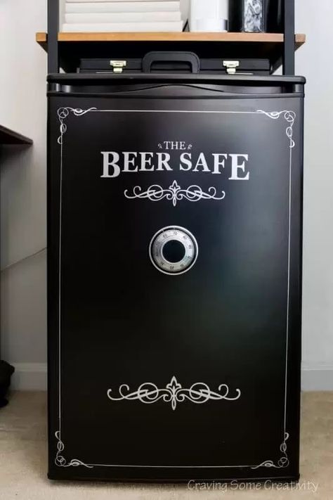 Beer Safe, Mans Office, Masculine Office, Ultimate Man Cave, Man Cave Basement, Man Cave Home Bar, Man Cave Garage, The Beer, Silhouette Cameo Projects