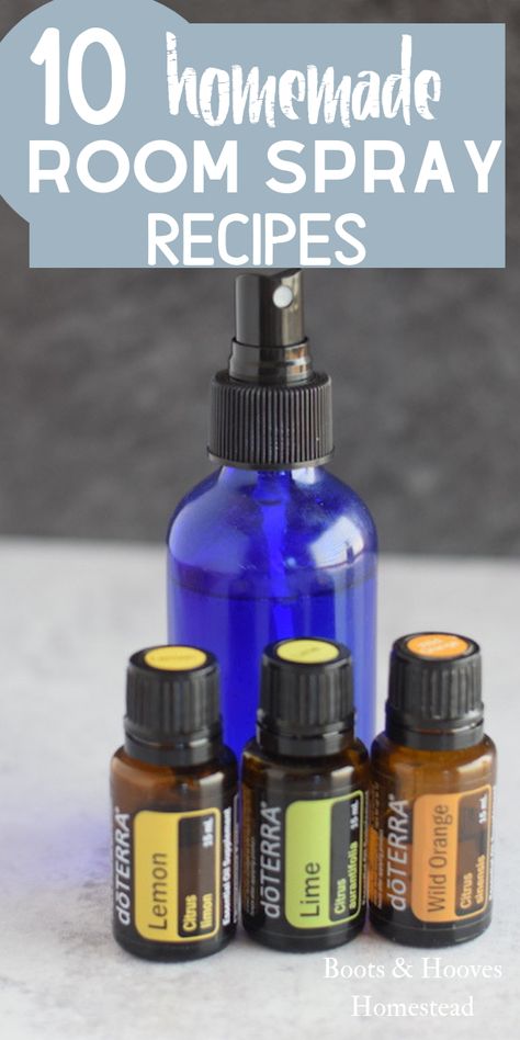 10 favorite homemade room spray recipes made with essential oils. Homemade Room Spray, Essential Oil Spray Recipes, Room Spray Recipe, Diy Room Spray, Essential Oil Combinations, Doterra Essential Oils Recipes, Essential Oil Spray, Home Spray, Room Sprays