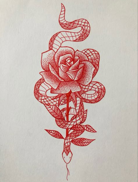 Red And Black Rose Tattoo, Red Ink Dragon Tattoo, Ink Dragon Tattoo, Dragon Tattoo Red, Tattoo Red Ink, Ink Dragon, Tattoos Neck, Pictures Of Tattoos, Red Dragon Tattoo