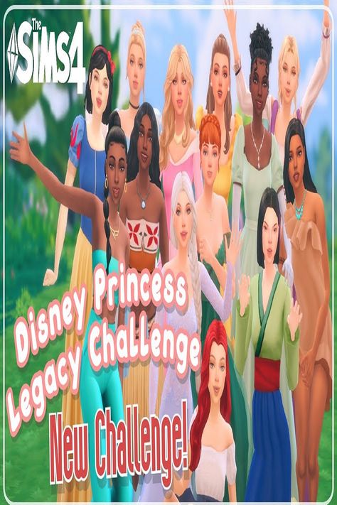 Sims 4: Disney Princess Challenge Disney Princess Legacy Challenge Sims 4, Disney Princess Sims 4 Challenge, Sims 4 Base Game Challenges, Sims 4 Disney Princess Challenge, Sims 4 Disney Princess Cc, Sims 4 Challenge Ideas, Sims 4 Disney Princess, Sims Disney, Sims 4 Challenge