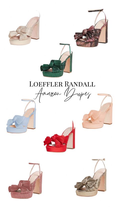 Loeffler Randall Dupes on Amazon! Platform heels, Platform Sandals Comfortable Open Toe Pleated Bow Knot Ankle Buckle Strap Chunky High Block Heel Sandals Bridal Wedding Shoes Pumps, vacation, spring, wedding guest Loeffler Randall Shoes Outfit, Platform Block Heels Outfit, Wedding Guest Shoes Heels, Bow Heels Outfit, Block Heels Outfit, Wedding Guest Heels, Platform Outfit, Sandals Bridal, Wedding Shoes Pumps