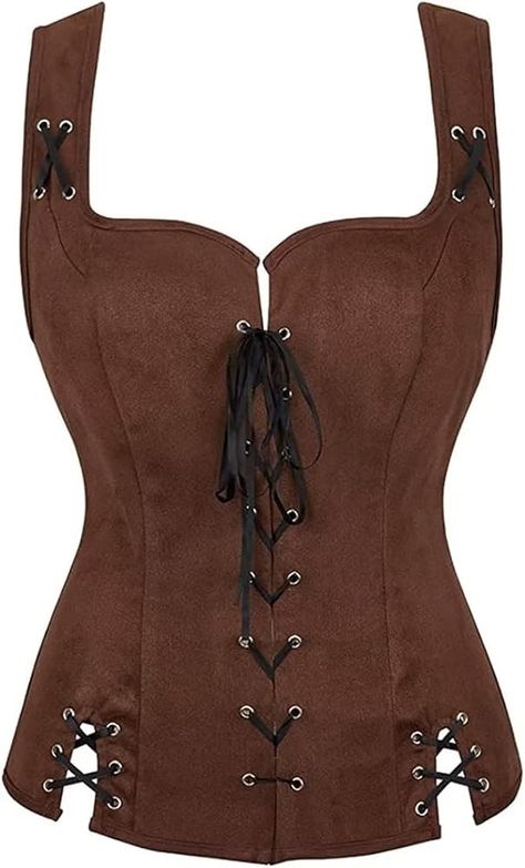 Amazon.com: Renaissance Costume Women Shirt Vest 2 Set Pirate Medieval Viking Peasant Bodice Coat Brown XS : Clothing, Shoes & Jewelry Navy Blue And White Suit, Pirate Vest, Pirate Corset, Costume Viking, Corset Steampunk, Burgundy Vest, Steampunk Pirate, Navy Blue Vest, Black And White Suit