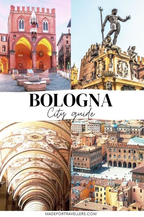 Explore the enchanting city of Bologna, Italy, known for its rich history, stunning architecture, and vibrant culture. Discover the best things to do, from visiting historical landmarks to enjoying the local cuisine. Learn more on our website; https://madefortravellers.com Italy Bologna, Italy Travel Itinerary, Italy Travel Outfit, Italy Destinations, All About Italy, Photography Italy, Places To Visit In Italy, Italian Holiday, Africa Destinations